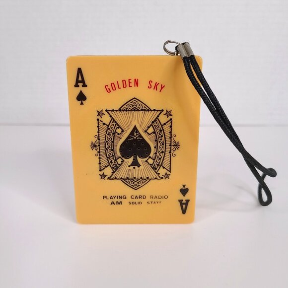 Vintage Golden Sky Playing Card Radio AM Solid State - Picture 1 of 6